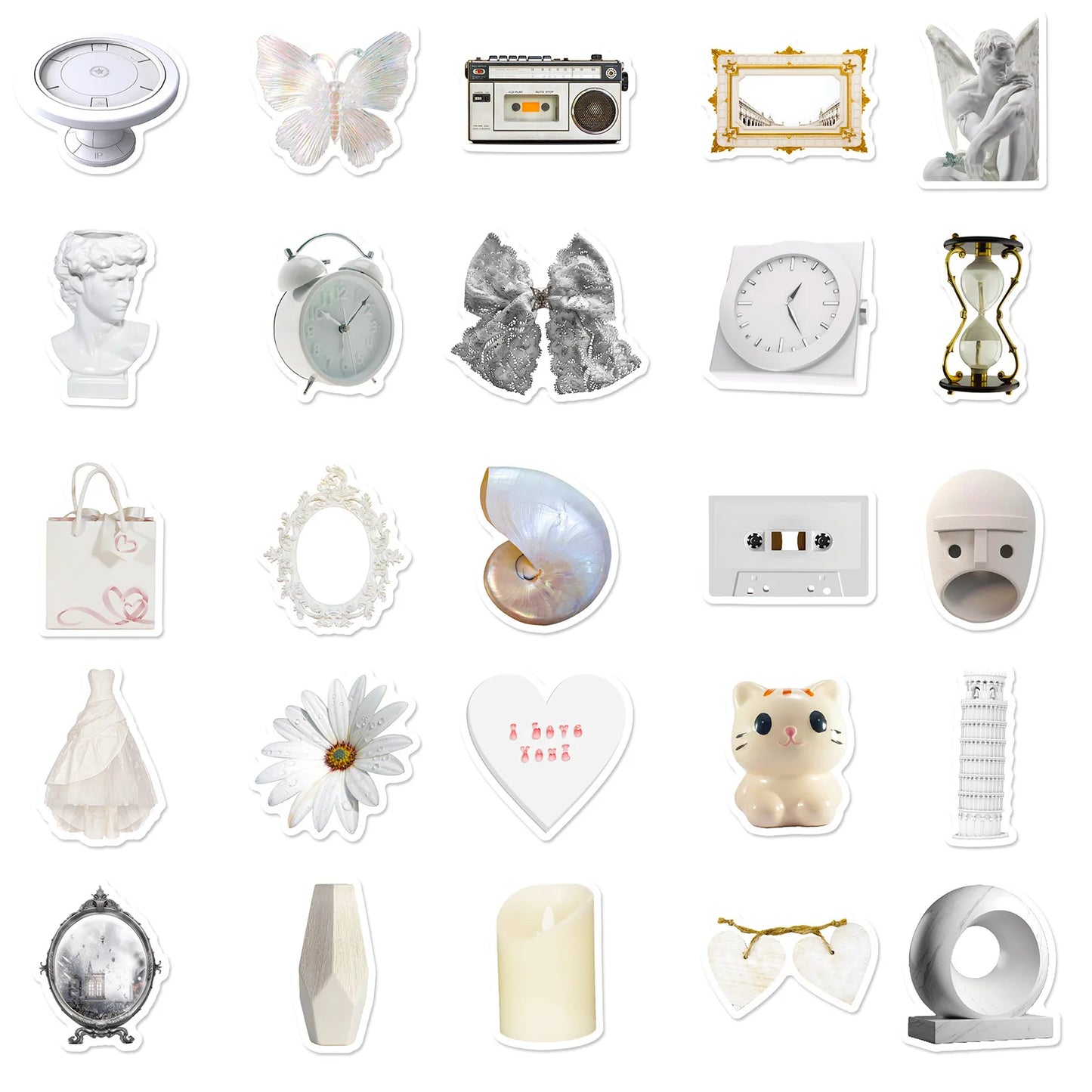 White Aesthetic Stickers
