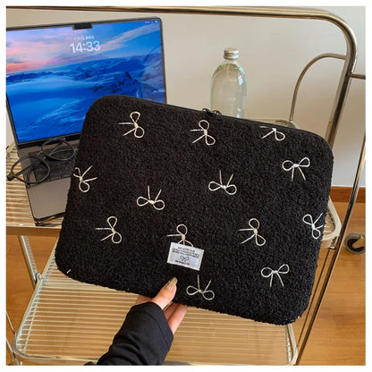 Soft Bow Tablet and Laptop Bag