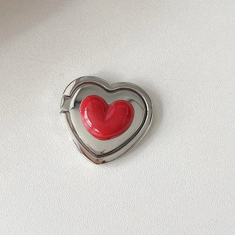 Metal Heart Pop Grip Ring