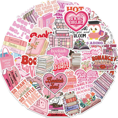 Pink Bookish Stickers