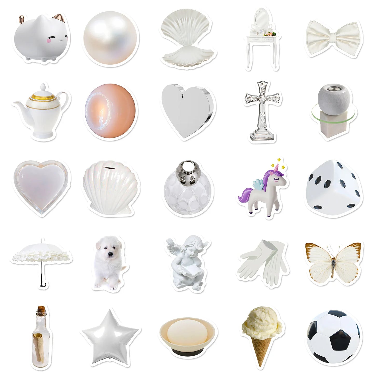 White Aesthetic Stickers