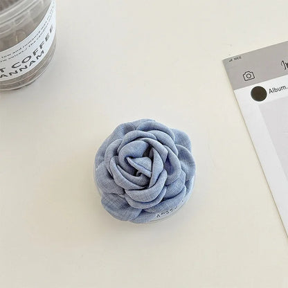 Fabric Camellia Flower Pop Grip