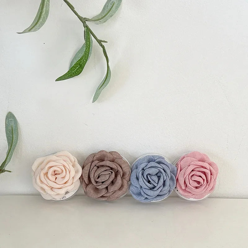 Fabric Camellia Flower Pop Grip