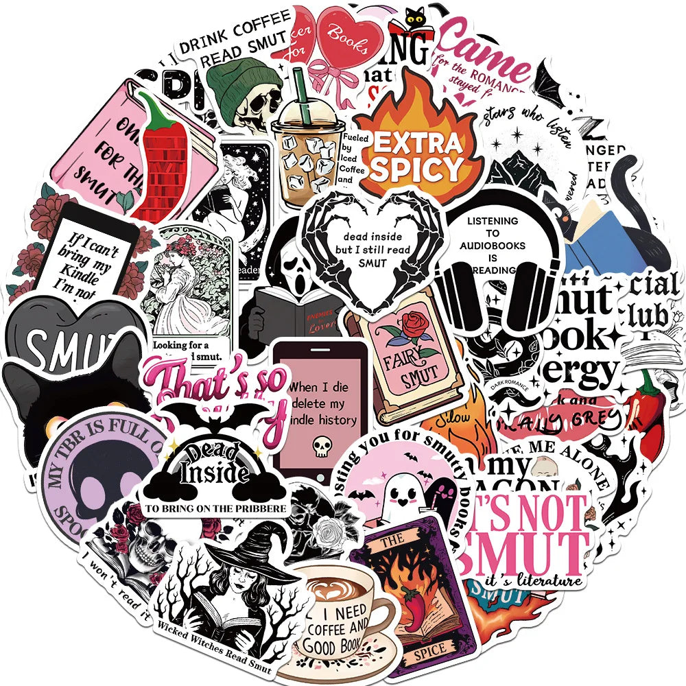 Gothic Dark Romance Bookish Stickers