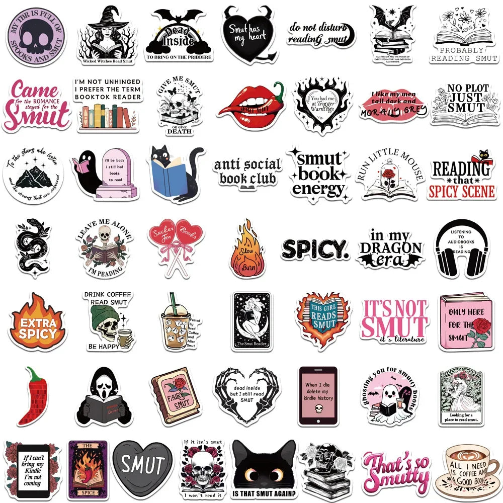 Gothic Dark Romance Bookish Stickers