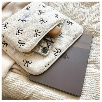Soft Bow Tablet and Laptop Bag