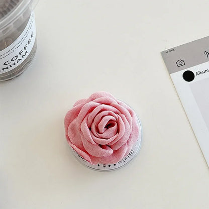 Fabric Camellia Flower Pop Grip
