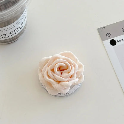 Fabric Camellia Flower Pop Grip