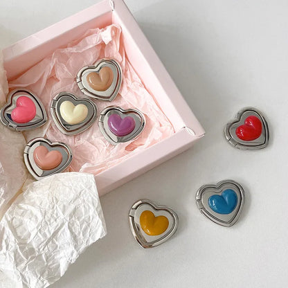 Metal Heart Pop Grip Ring