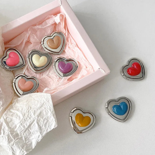 Metal Heart Pop Grip Ring