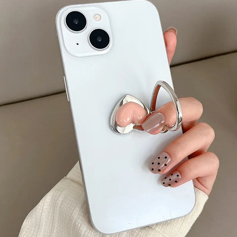 Metal Heart Pop Grip Ring