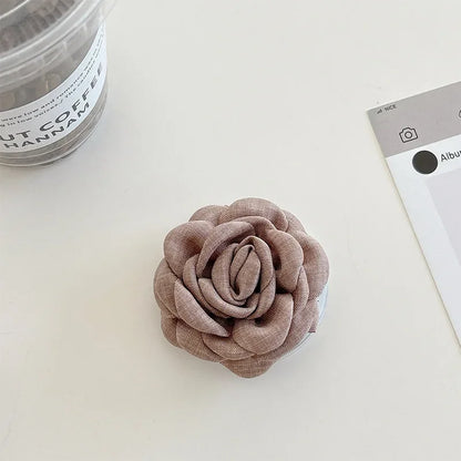 Fabric Camellia Flower Pop Grip